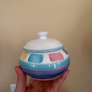 Caleca Color Blocks lidded sugar bowl